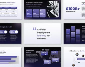 Canva Pitch Deck Template | Modern Slide Presentation PPT | Tech SaaS Startup Modern Marketing Infographics | Minimalist Powerpont Deck