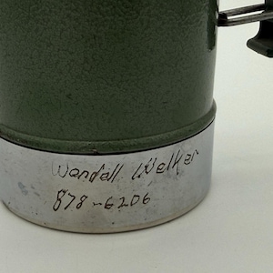 Vintage USA Aladdin STANLEY Green Chrome 1 Quart Thermos Complete ~ No. A-944DH image 4