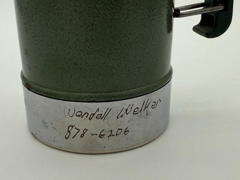 Vintage USA Aladdin STANLEY Green Chrome 1 Quart Thermos Complete ~ No. A-944DH image 4