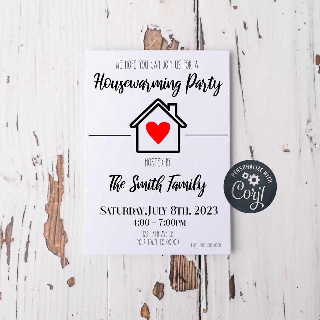 Editable Housewarming Invitation - Etsy