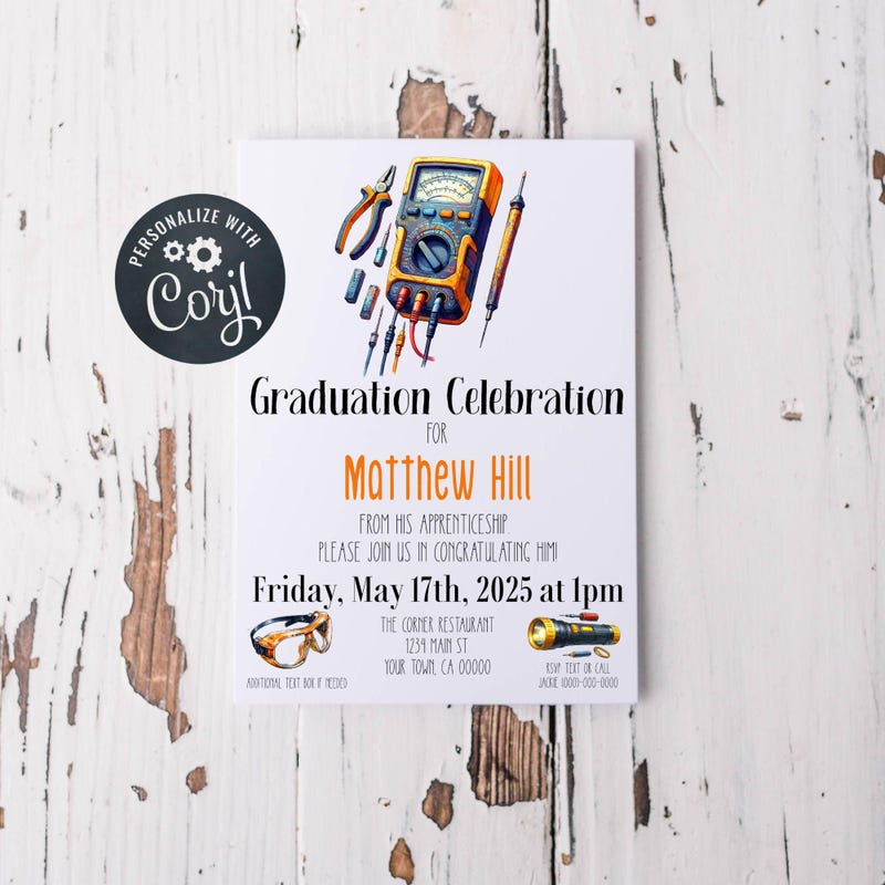 Electrician Party Invite - Etsy