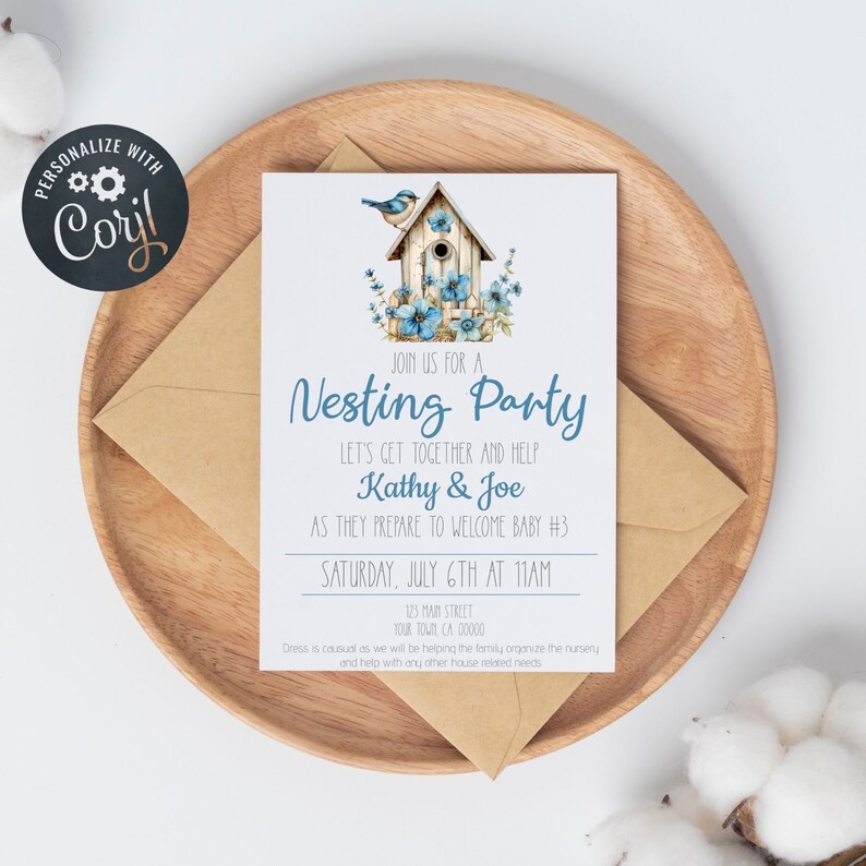 Nesting Party Invitations Editable Nesting Party Invitation Template - Etsy
