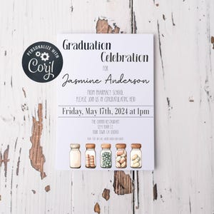 Invitación editable a la graduación de la Facultad de Farmacia