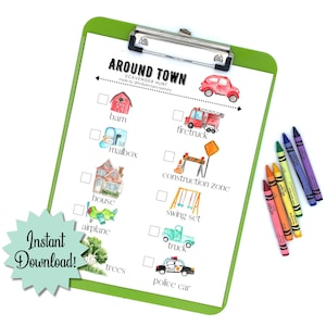 Printable Kids Scavenger Hunt Around Town With and Without - Etsy