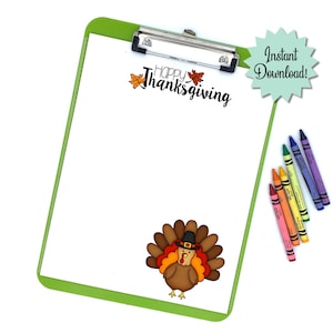 Printable Thanksgiving Stationery For Kids