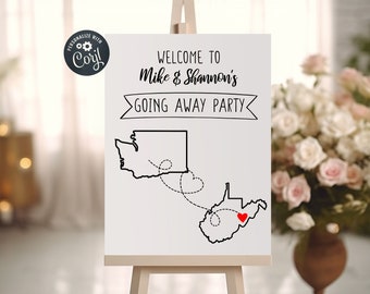 Editable Going Away Party Welcome Sign, State to State Move, Farewell ...