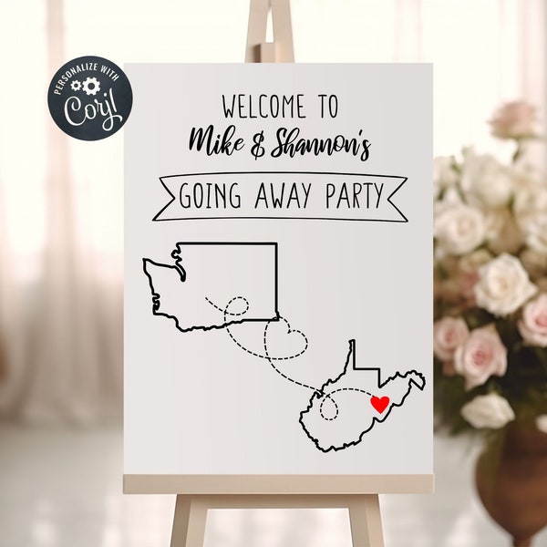 Editable Going Away Party Welcome Sign