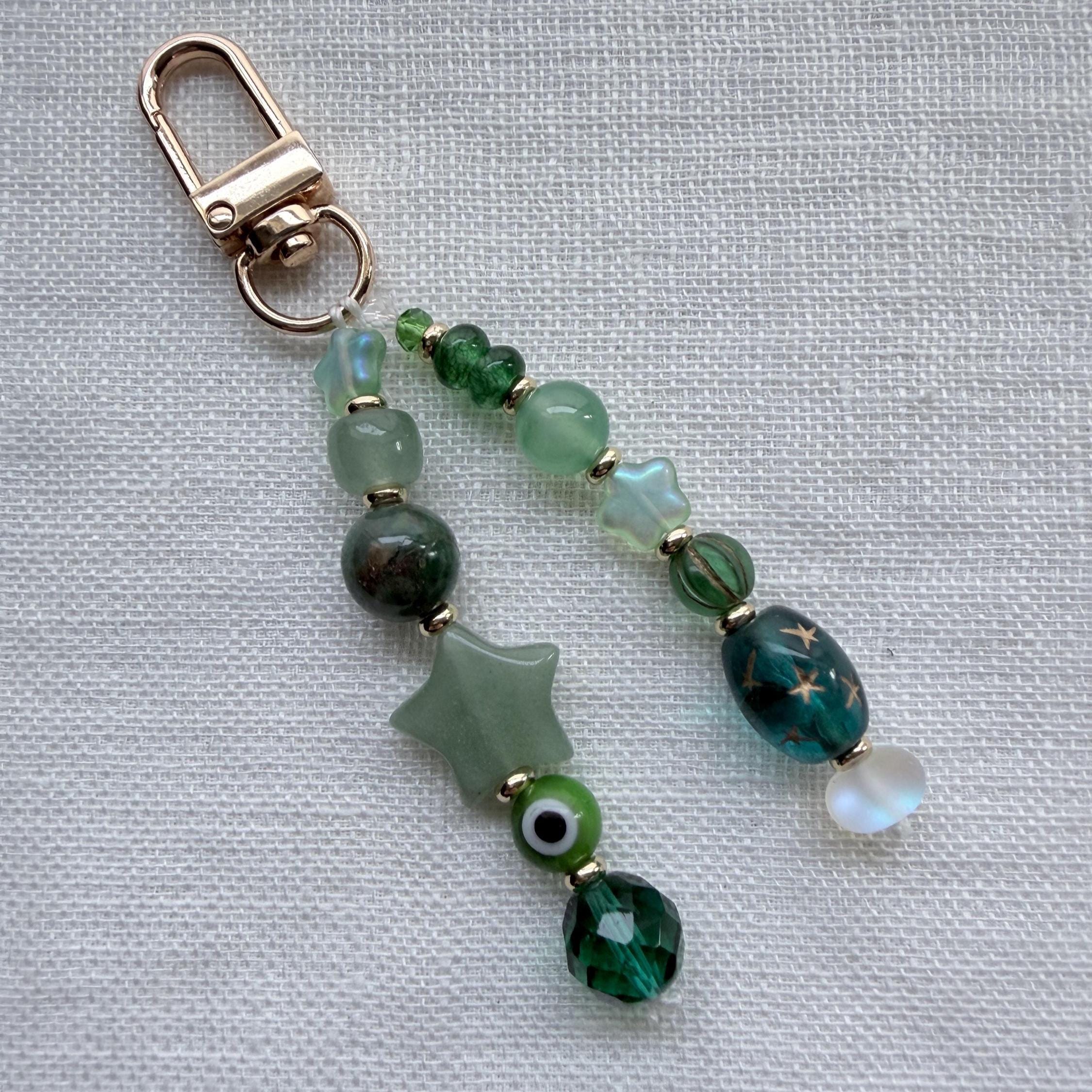 Green Star Keychain - Etsy