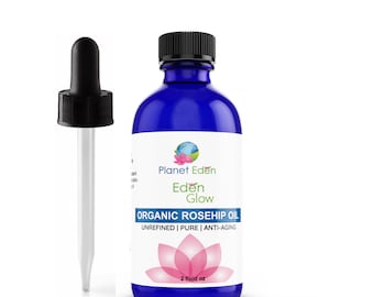 Organic Rosehip Oil for Face | Cold‑Pressed, Unrefined | Natural Glow‑Boosting Facial Oil | Clean Botanical Beauty | Nourishing - 2 Oz