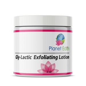 Planet Eden 20% Gly-Lactic Glycolic & Lactic Acid Skin Exfoliating Lotion Cream - Deep Hydration and Skin renewal