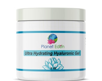 Ultra Hydrating Hyaluronic Acid Gel- Extreme Hydration for Dry, Stressed Skin - Soothing and Non irritating for all skin types - 2 oz