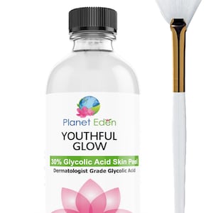 Planet Eden Glycolic Acid Chemical Skin Peel Kit - Anti Aging | Sun Damage | Wrinkles | Fine Lines|