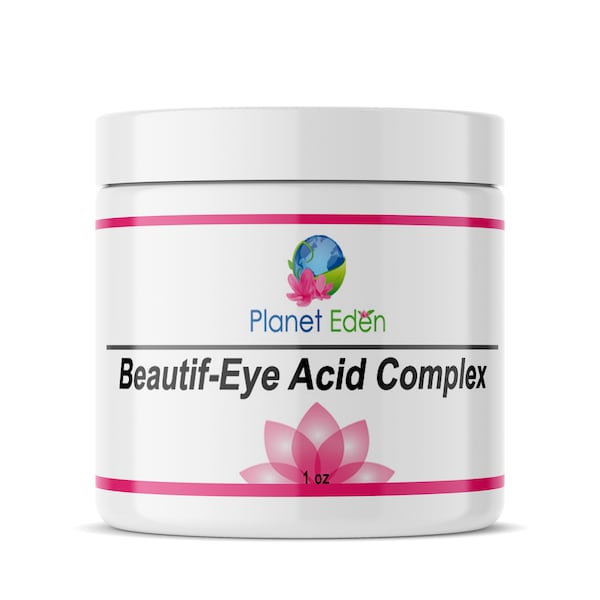 Planet Eden Beautif-Eye Multi Acid Complex Eye Cream with Glycolic & Kojic Acid - Caffeine Under Eye Circles,Puffiness,Wrinkles/Fine Lines