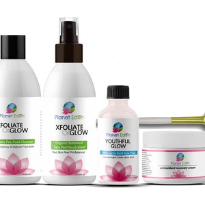 Ultimate Lactic Skin Peel Kit with Neutralizer, Glycolic Pre-Cleanser, 1 oz Glycolic Peel and 2 ounce Antioxidant Recovery Cream Fan Brush