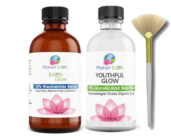 Zestaw do peelingu chemicznego skóry kwasem glikolowym z niacynamidem, witaminą B3 i serum z kwasem hialuronowym