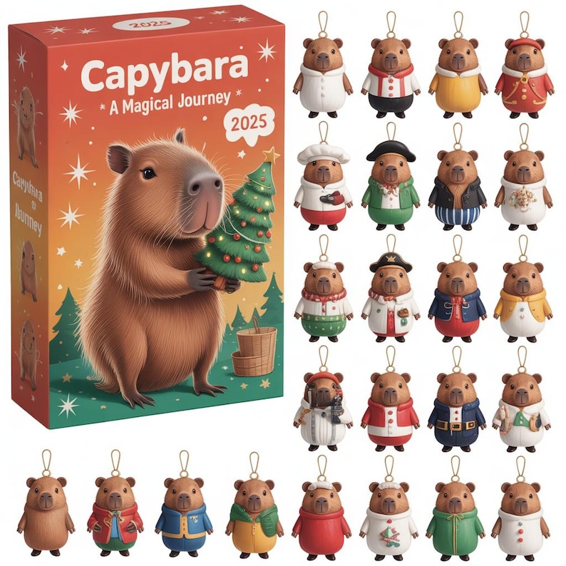 Calendrier De L'avent Capybara 2025, 24 Capybara Advent Calendars