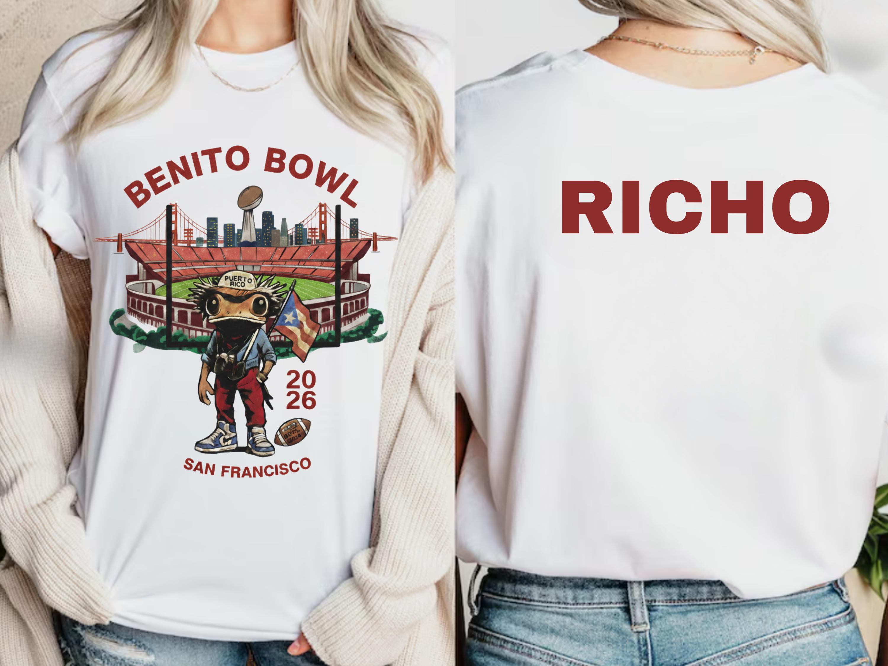 Discover Benito Bowl  Shirt Two Side, Puerto Rico Coqui Frog Tee, Personalized Bowl Shirt, Football Fan Gift