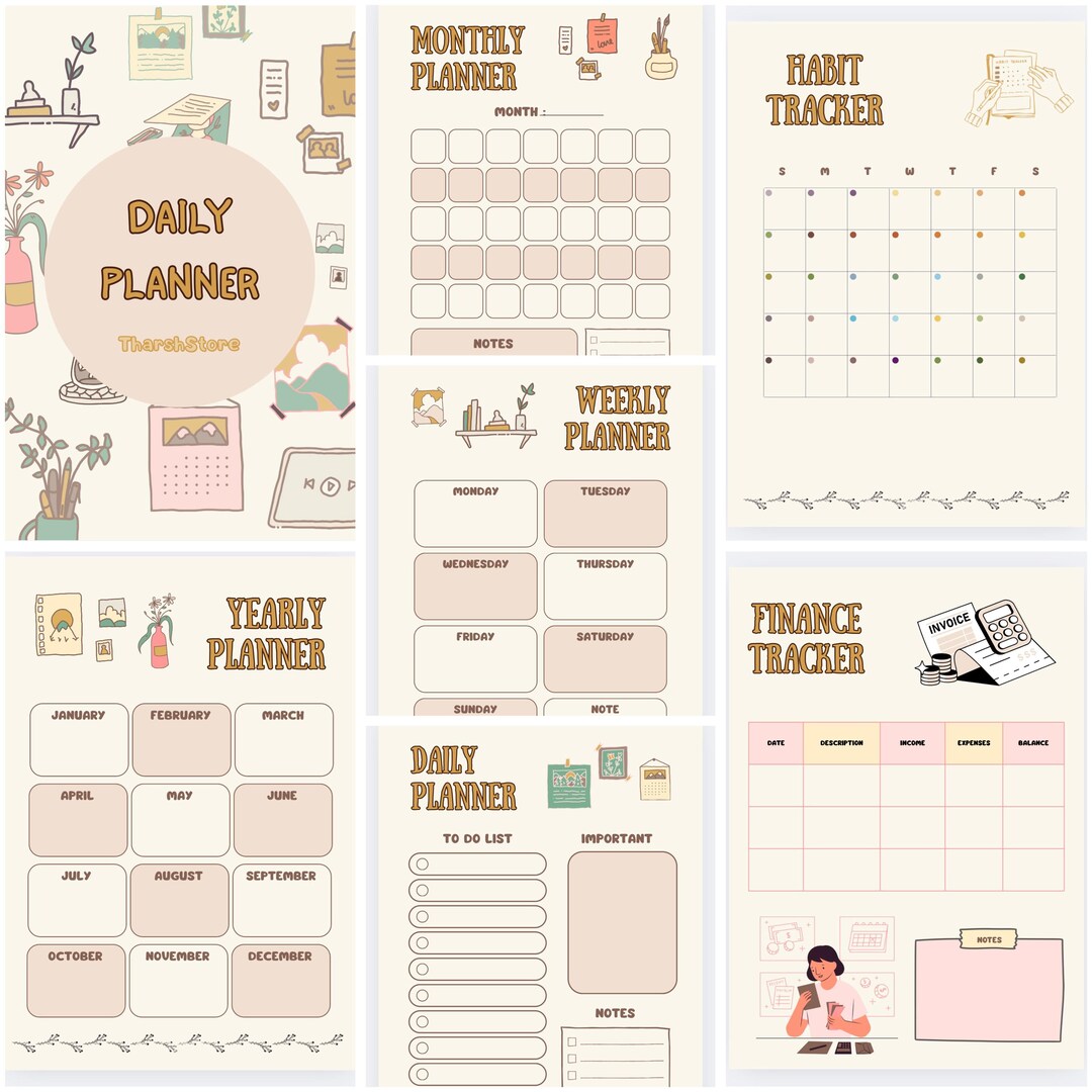 All-in-one Planner | Daily, Weekly, Monthly, Yearly Organizer | Habit ...