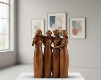 Sisters Resin Figurine - Best Friends Forever Statue , Meaningful Friendship Gift for Her, Soul Sisters Home Décor