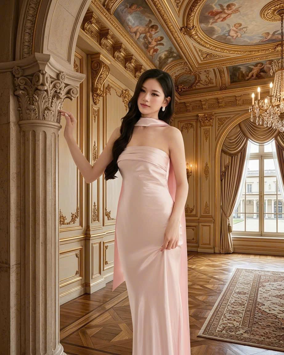 chinese dress ladies Fuchsia Spaghetti Straps Sheer Bodice A-Line Long Prom Dress with Slit, Fuchsia / 10 / Tulle main image 1