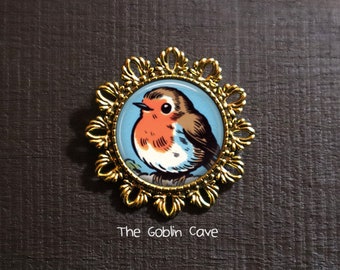 Robin Brooch, Bird Jewelry