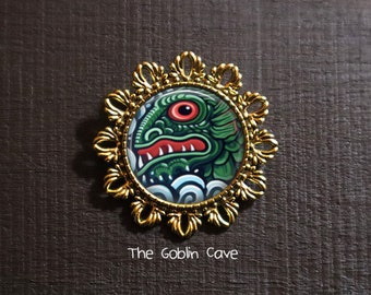 Sea Monster Brooch