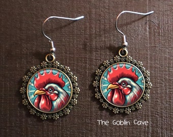 Rooster Earrings