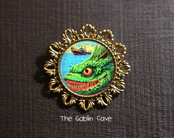 Sea Monster Brooch