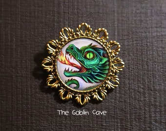 Dragon Brooch, Fantasy Jewelry