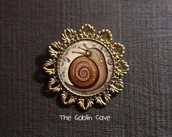 Snail Brooch Pin