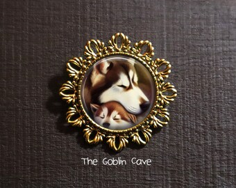 Dog Brooch, Gift For Parent, Animal Lover Jewelry