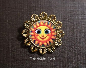 Sun Brooch Pin