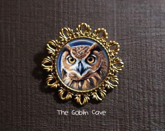 Owl Brooch, Bird Jewelry