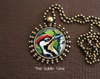 Woodpecker Bird Necklace