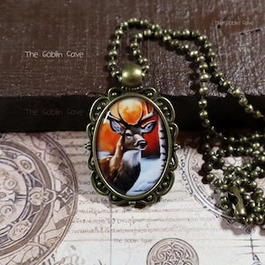 Deer Necklace, Woodland Jewelry, Bronze Pendant, Gift For Animal Lover