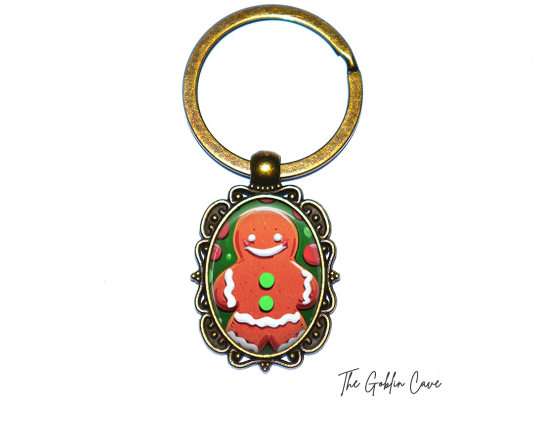 Gingerbread Keychain, Christmas Gift, Stocking Stuffer Etsy