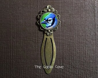 Blue Jay Bookmark, Bird Gift