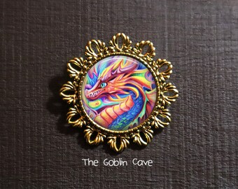 Dragon Brooch, Fantasy Jewelry