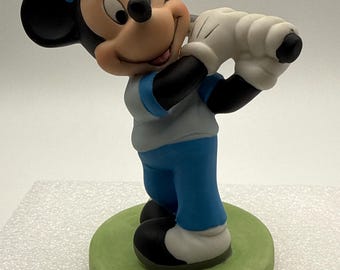 Walt Disney Mickey Mouse Golfer porcelain figurine. 1990s