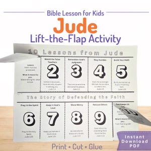 Jude Bible Lesson Activity for Kids | Sunday School Craft Printable | Lift-the-Flap (10 Lessons)