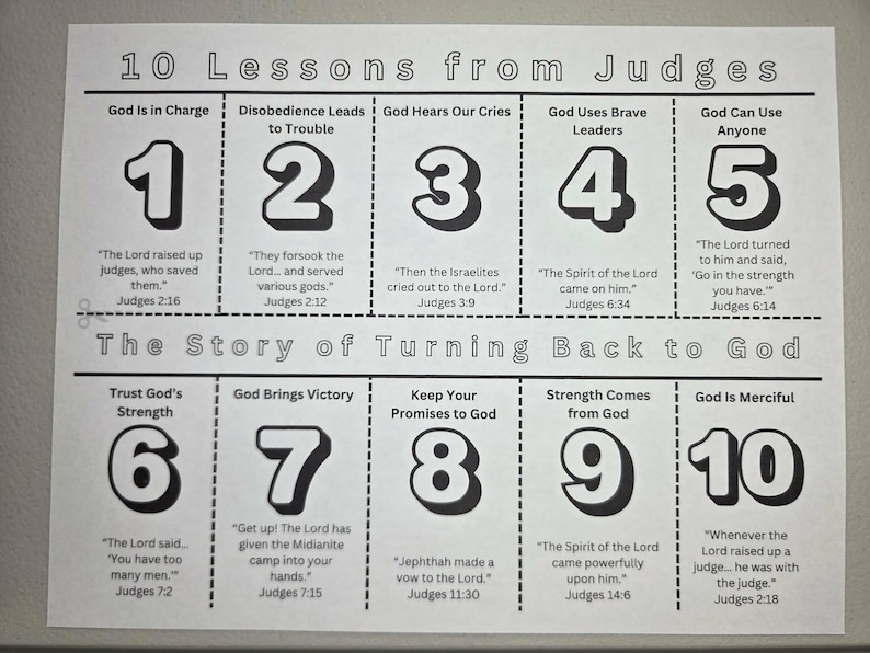 Judges Bible Lesson Activity for Kids | Sunday School Craft Printable ...