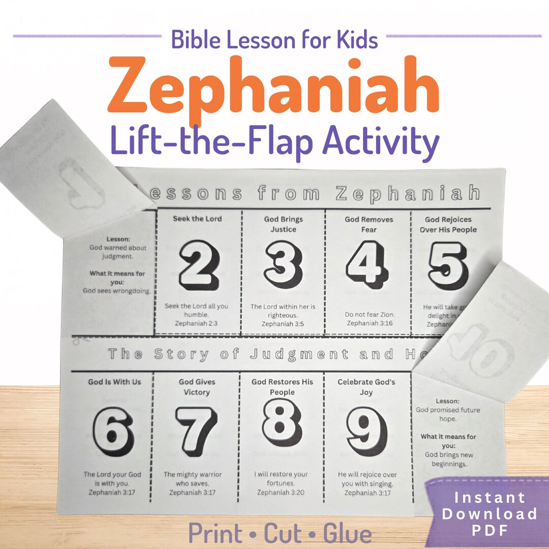 Zephaniah Bible Lesson Activity for Kids | Sunday School Craft ...