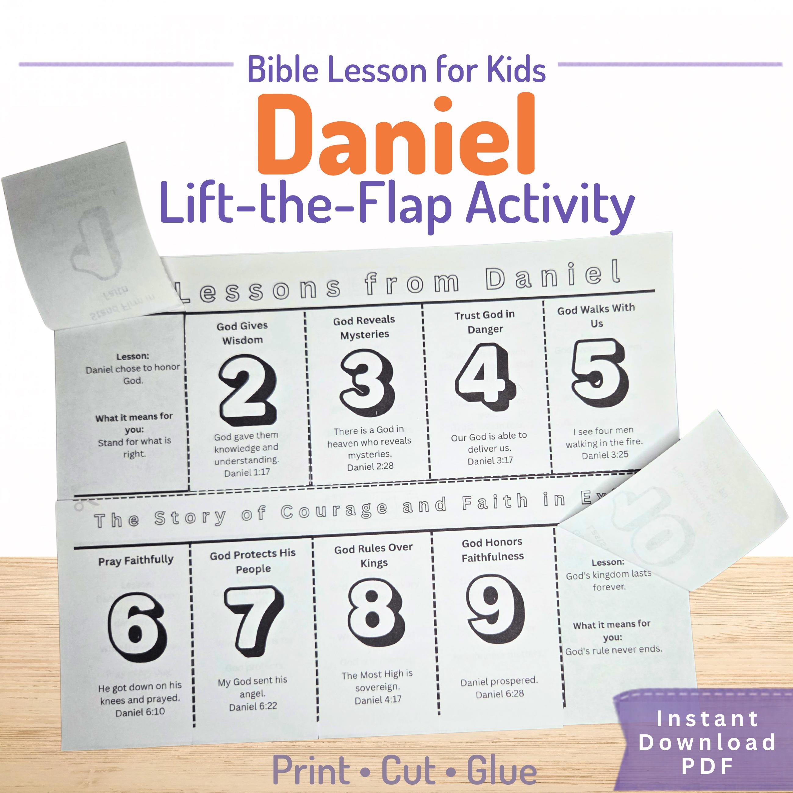 Daniel Bible Lesson Activity for Kids | Sunday School Craft Printable ...