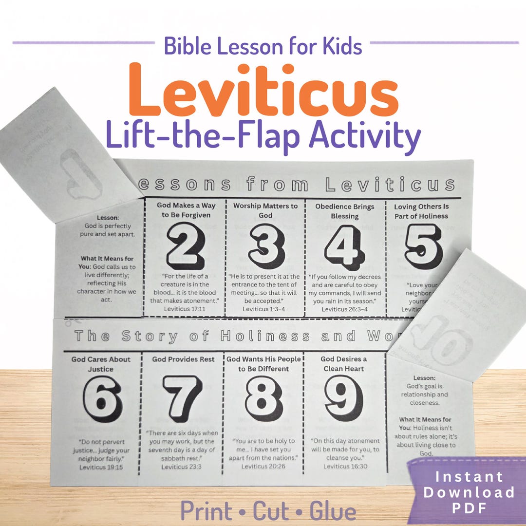 Leviticus Bible Lesson Activity for Kids | Sunday School Craft ...