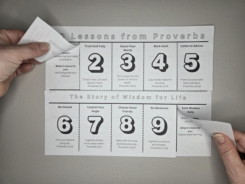 Proverbs Bible Lesson Activity for Kids | Sunday School Craft Printable ...