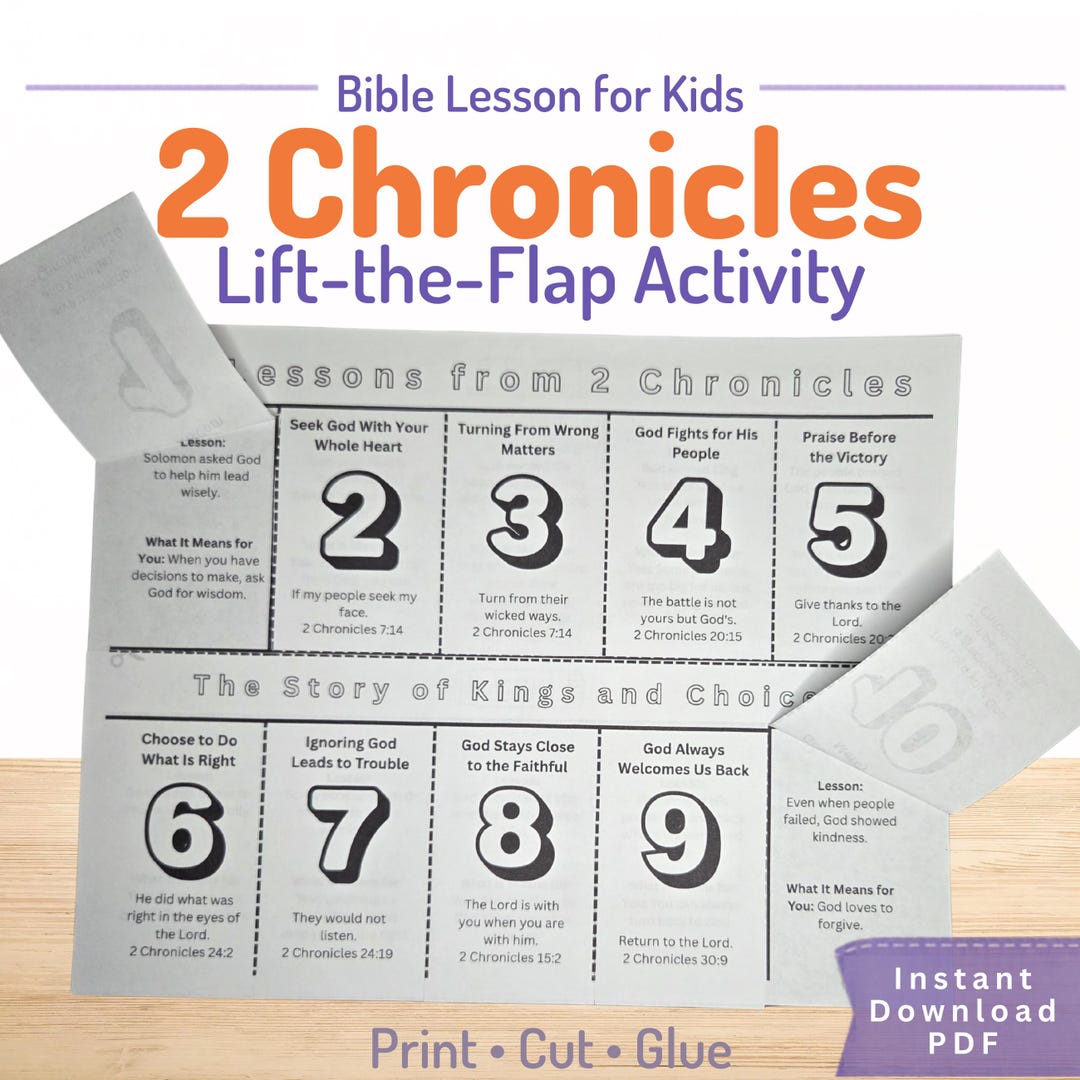 2 Chronicles Bible Lesson Activity for Kids | Sunday School Craft ...