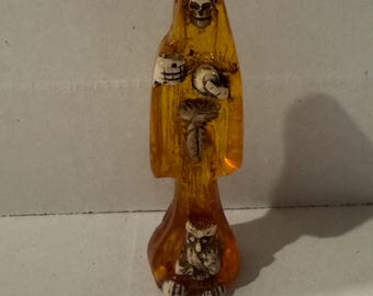3 1/2 Heldere Amber Santa Muerte