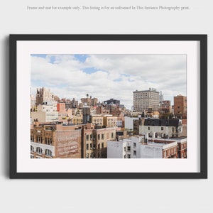 New York City Photography Print, NYC West Village City View Wall Art, NYC Rooftops Photo Print