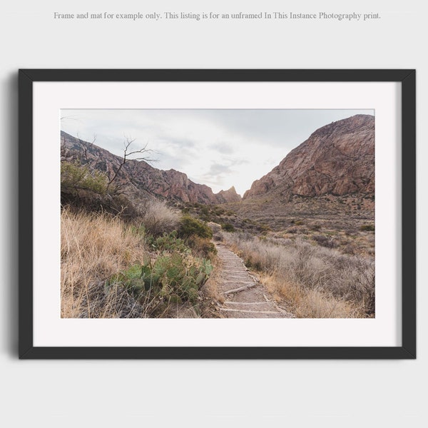 Big Bend Photography, National Park West Texas Chisos Mountains Prints, Window Trail Desert Hiking Travel Photo Wall Art