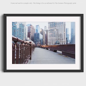 Chicago Photography Print, Chicago River Bridge Urban Wall Art
